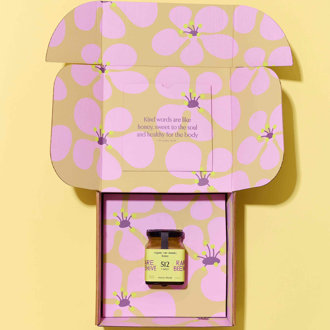 RARE BEEHIVE 512+ MGO Manuka Honey inside the branded shipping box