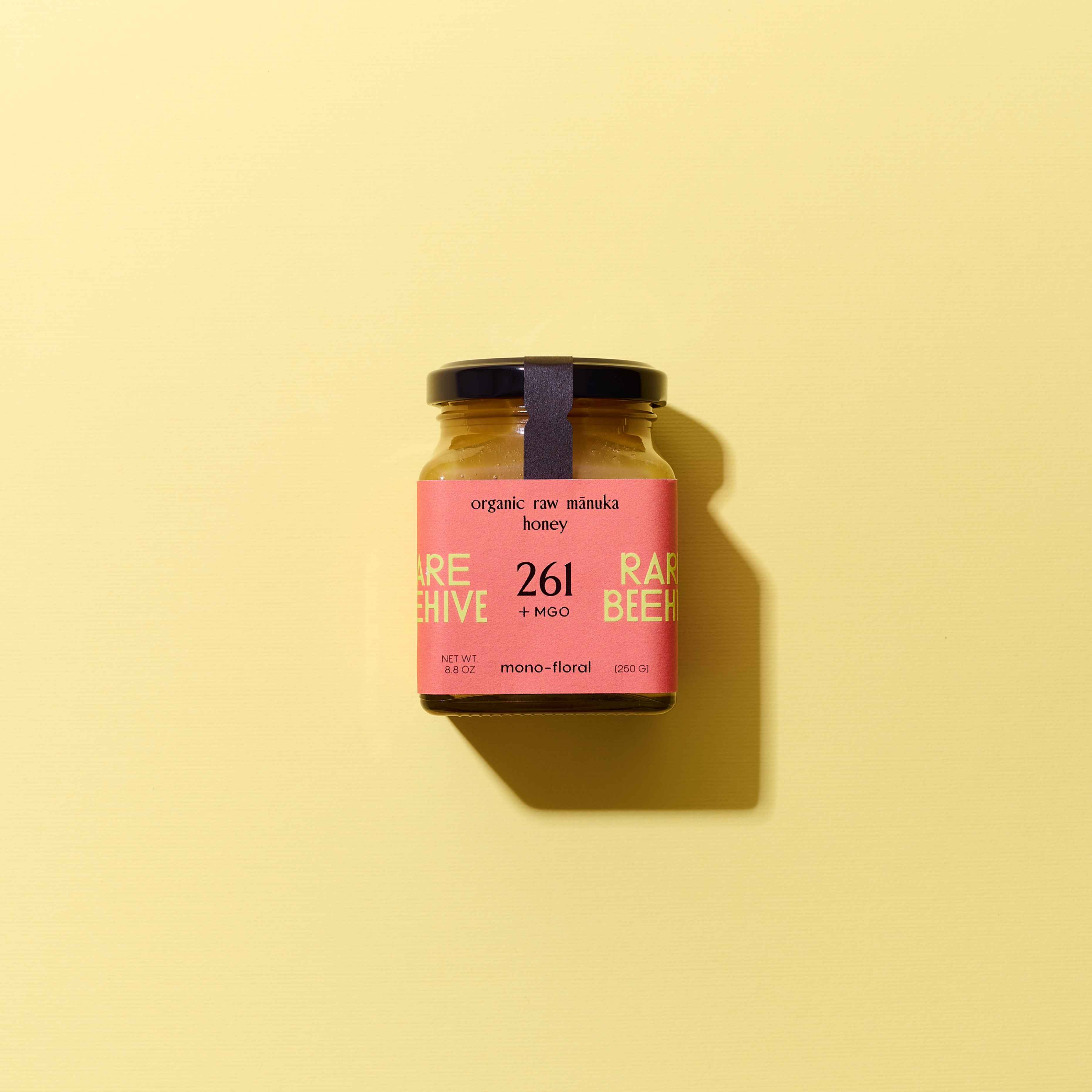 Premium organic raw Mānuka honey 512+ MGO by RARE BEEHIVE