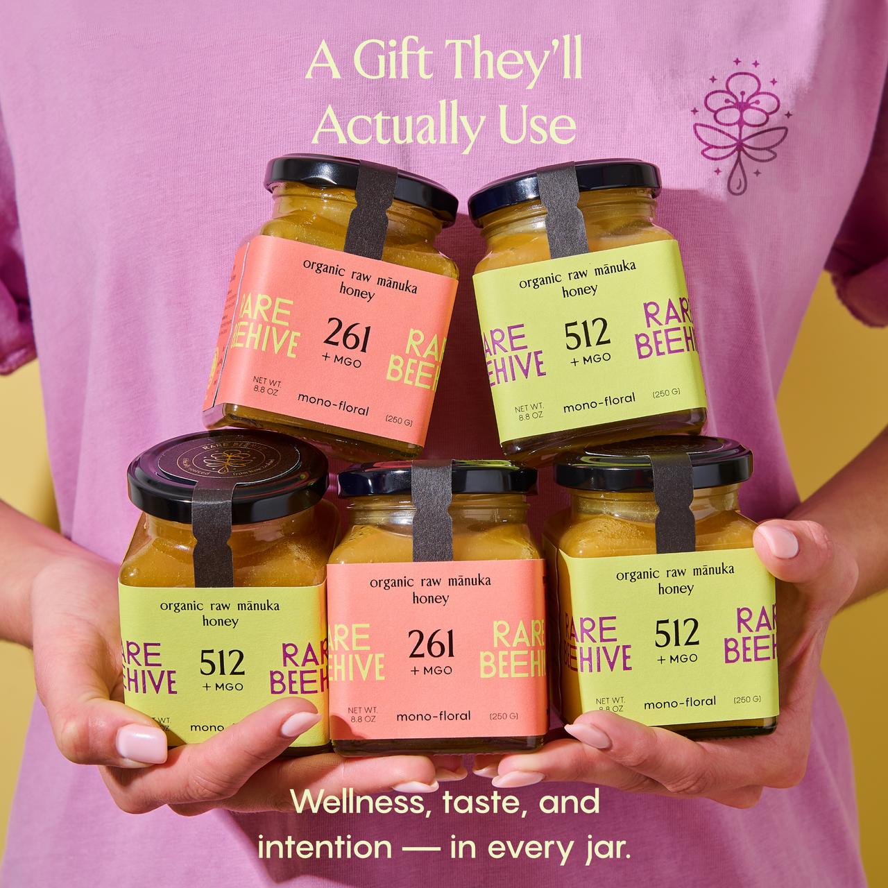 RARE BEEHIVE Bee-ginner kit for daily wellness with organic raw Mānuka honey.